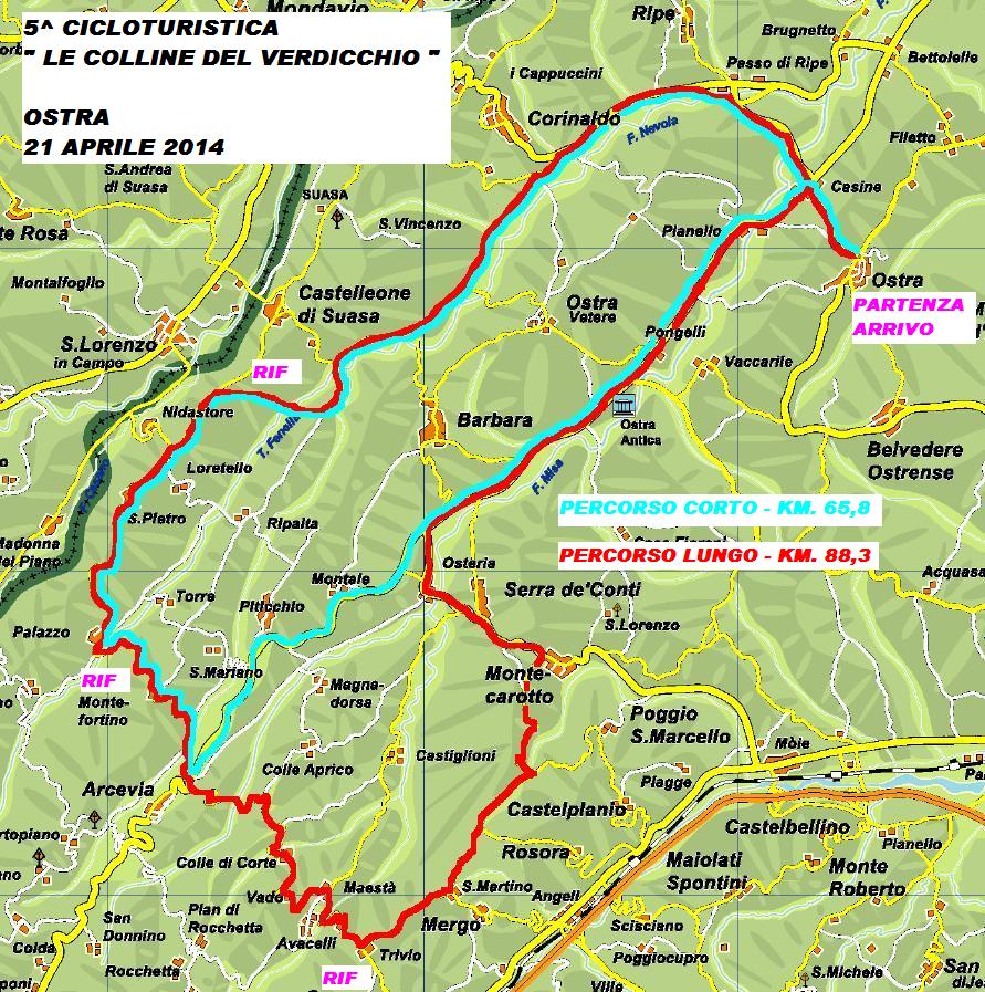 Planimetria percorsi 2014